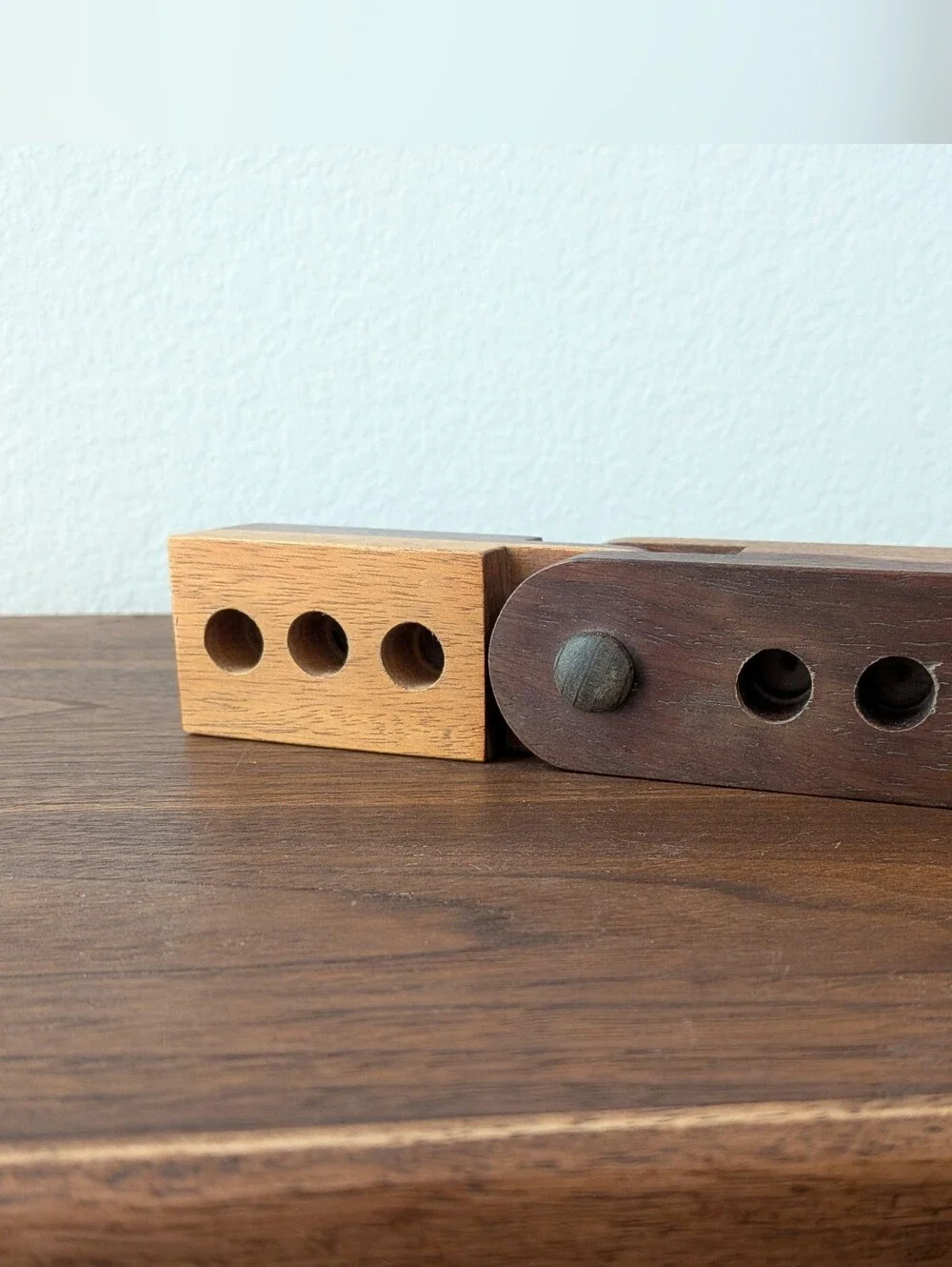 Vintage Handcrafted WoodenHinged Rotating Pen Pencil Holder Desktop Organizer 8